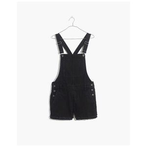 Madewell Adirondack Short Overalls in Washed Black - Size S
